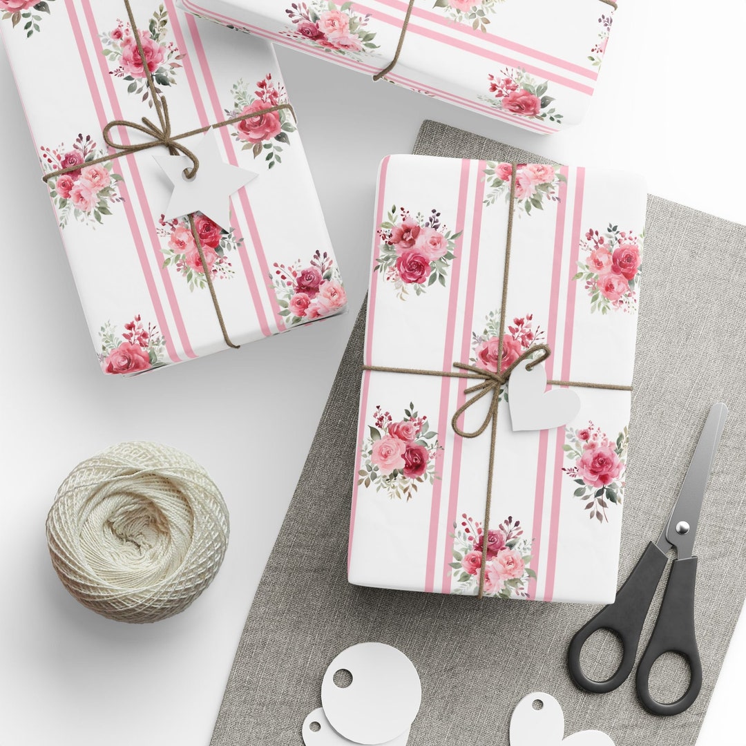 Wrapped Chic Shabby Chic Wrapping Paper, Shabby Chic Floral Wrapping Paper Roll ...