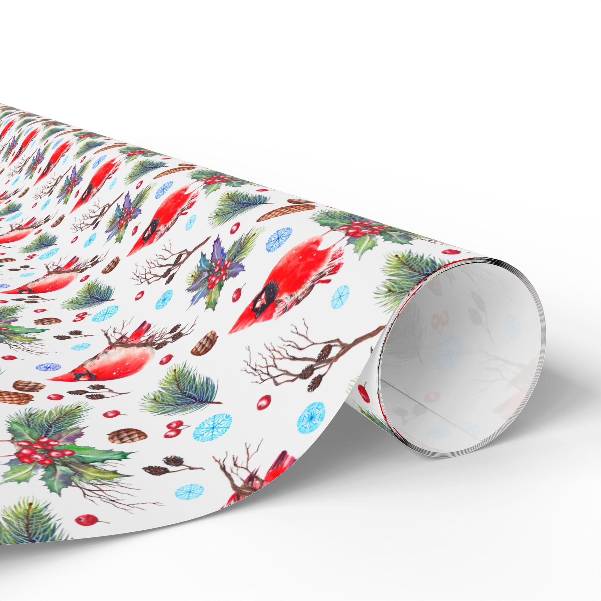 Red Cardinal Wrapping Papers, Christmas Cardinals Gifts Wrapping Paper ...