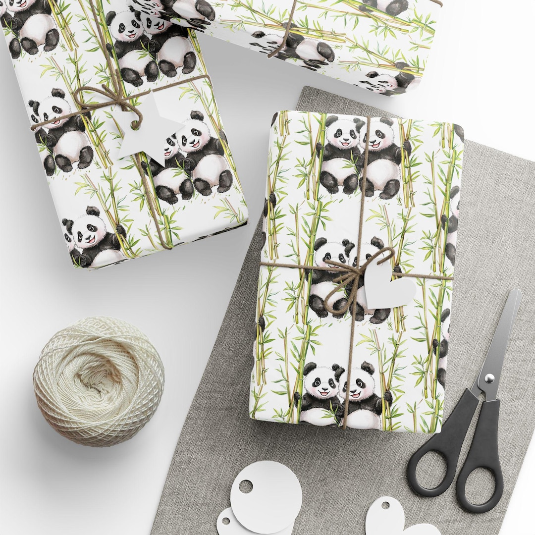 Panda Wrapping Paper Roll, Panda Birthday Gift Wrapping Paper Roll ...