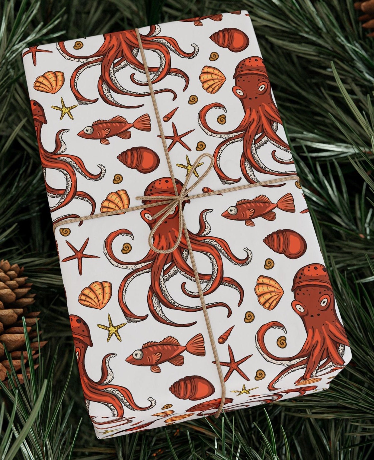 Octopus Wrapping Papers, Octopus Gifts Wrapping Paper Roll, Octopus ...