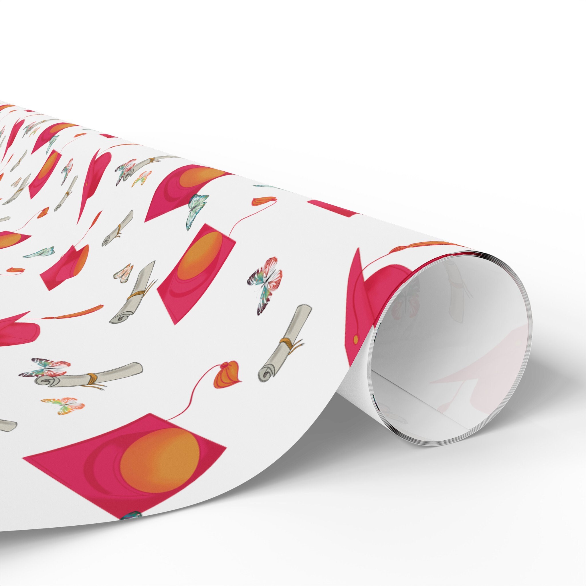 Graduation Caps Wrapping Papers, Graduation Gifts Wrapping Paper Roll ...