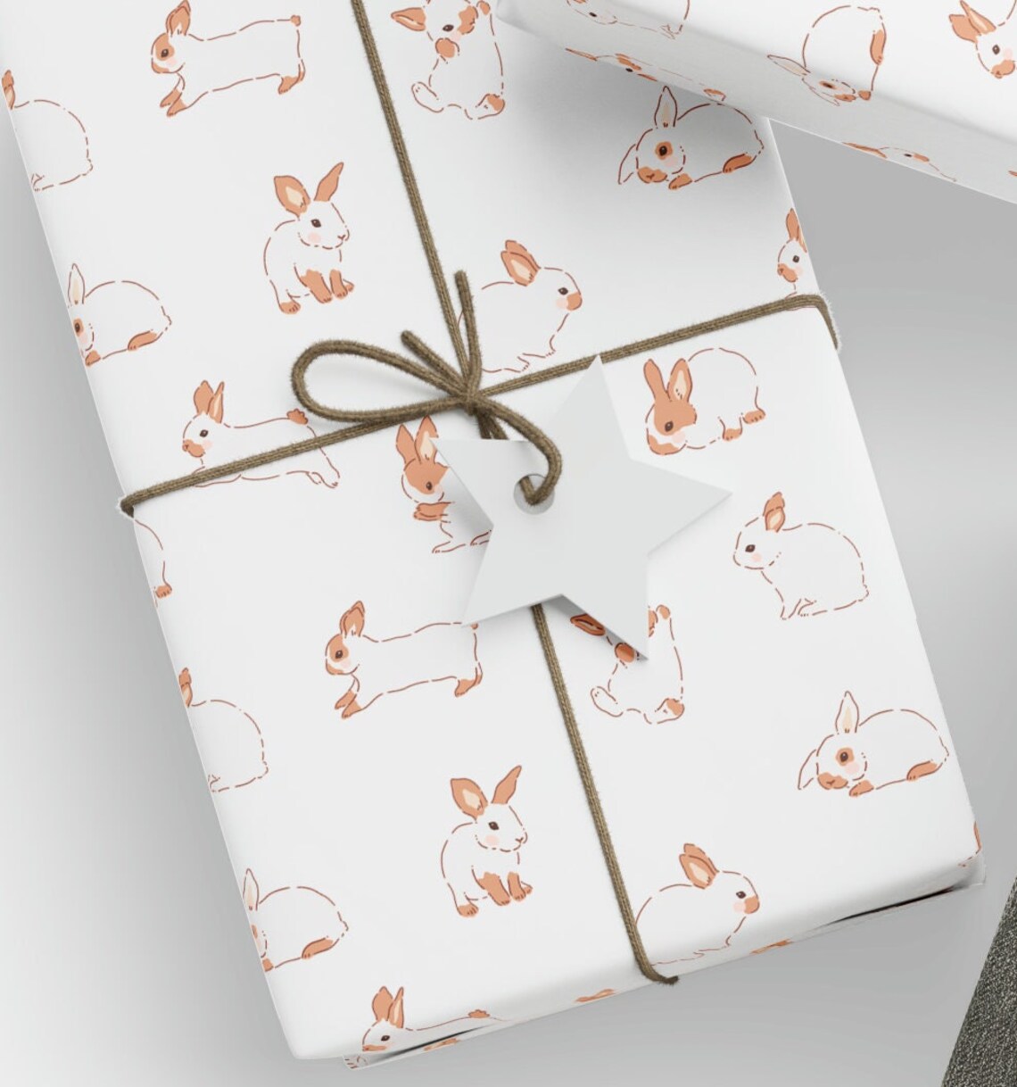 Bunny Wrapping Paper Roll, Rabbit Wrapping Paper, Bunny Rabbit Birthday ...