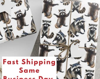 Racoon Wrapping Papers, Racoon Gifts Wrapping Paper Roll, Racoon Birthday Gifts Wrapping Paper