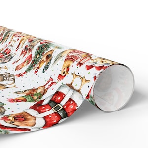 Chicken Wrapping Paper, Chicken Holiday Gift Wrap, Christmas Chicken Wrapping Paper, Chicken Eco-Friendly Wrapping Paper Roll image 2