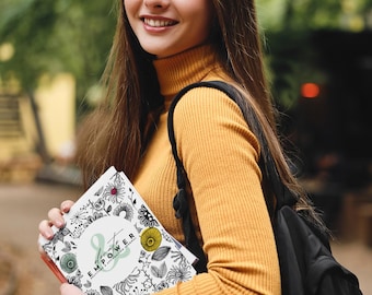 Floral Cover | Elevate & Empowered Gratitude and Affirmation Journal | Printable Self-Care Planner | Manifestation and Positivity PDF