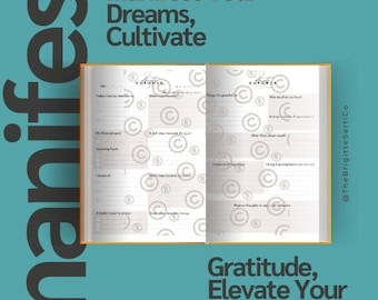 Elevate & Empowered Gratitude and Affirmation Journal|Digital Self-Care Manifestation Planner|A4 US Letter Printable|Mindset Positivity PDF