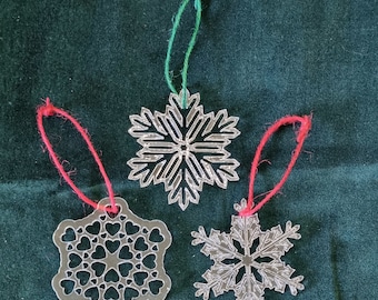Snowflake ornament, sparkly Christmas bunting, winter garland decoration