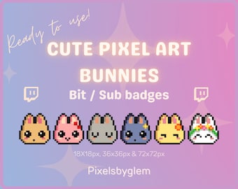 Linda conejita Twitch Bit/Sub Insignias