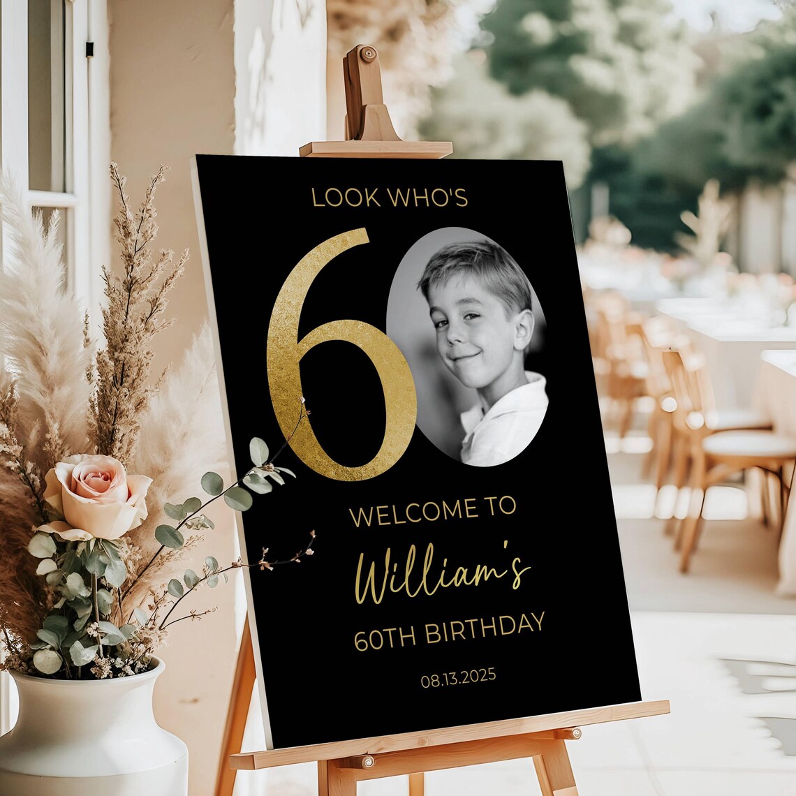 60th Welcome Sign, Look Who's 60 Welcome Sign, Modern 60th Welcome Sign ...