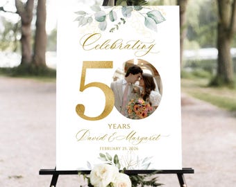 25th Anniversary Welcome Sign: Editable Celebration Poster
