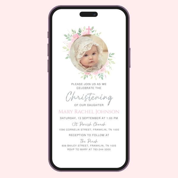 Christening Invitation Etsy