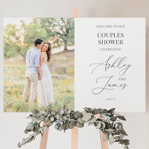 Digital Download Couples Shower Sign, Wedding Shower Welcome Signs, Welcome Wedding Sign Template, Minimalist Couples Shower sign Template