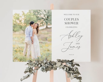 Digital Download Couples Shower Sign, Wedding Shower Welcome Signs, Welcome Wedding Sign Template, Minimalist Couples Shower sign Template