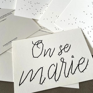 Aankondigingskaart om te verbinden - "Wij gaan trouwen"
