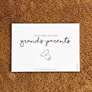 Carte annonce vous allez devenir grands-parents