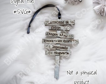 Wizard Locations Directional Sign SVG Digital File