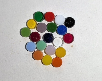 1/4" Precut Stained Glass Circles - Coe 96 Glass - for Fusing / Mosaic