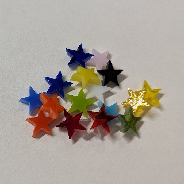 Coe 90  -  1/2" Precut Stained Glass Stars - for Fusing / Mosaic - Coe 90