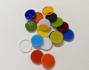 Coe 90 - 3/4" Precut Stained Glass Circles - for Fusing / Mosaic