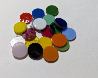3/4" Precut Stained Glass Circles - Coe 96 Glass - for Fusing / Mosaic