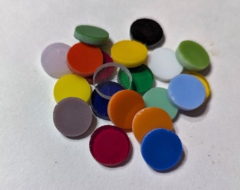 1/2" Precut Stained Glass Circles - Coe 96 Glass - for Fusing / Mosaic