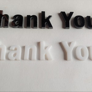 Coe 90 -  3/4&quot; Precut Stained Glass Phrase - Thank You ! - Coe 90 Glass - for Fusing / Mosaic