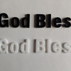 Coe 90 -  3/4&quot; Precut Stained Glass Phrase - God Bless - Coe 90 Glass - for Fusing / Mosaic