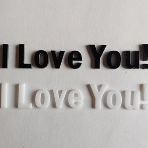 Coe 90 -  3/4&quot; Precut Stained Glass Phrase - I Love You! - Coe 90 Glass - for Fusing / Mosaic