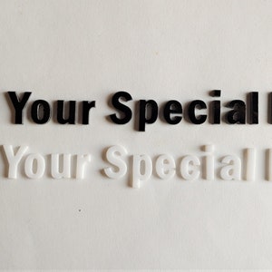 Coe 90 -  3/4&quot; Precut Stained Glass Phrase - On Your Special Day ! - Coe 90 Glass - for Fusing / Mosaic