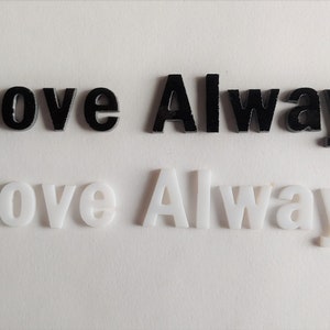 Coe 90 -  3/4&quot; Precut Stained Glass Phrase - Love Always - Coe 90 Glass - for Fusing / Mosaic