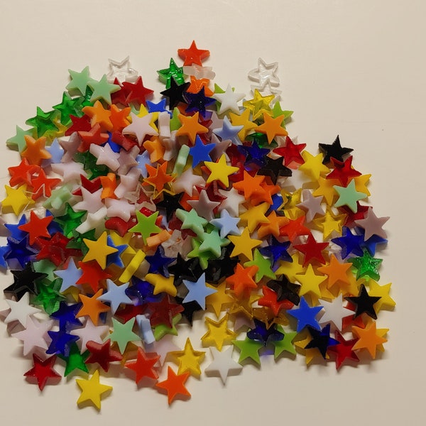 5/16" Coe 96 Precut Stained Glass Glass Stars - for Fusing / Mosaic