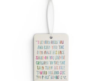 Aquarell Blessing Auto Lufterfrischer | Numeri 6:24-26 Schriftstelle