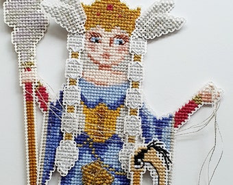 Goddess Frigg Paper Doll Cross Stitch Pattern, Viking Embroidery Pattern, Norse God Cross Stitch Chart,Instant PDF Download by KinkynTwisted
