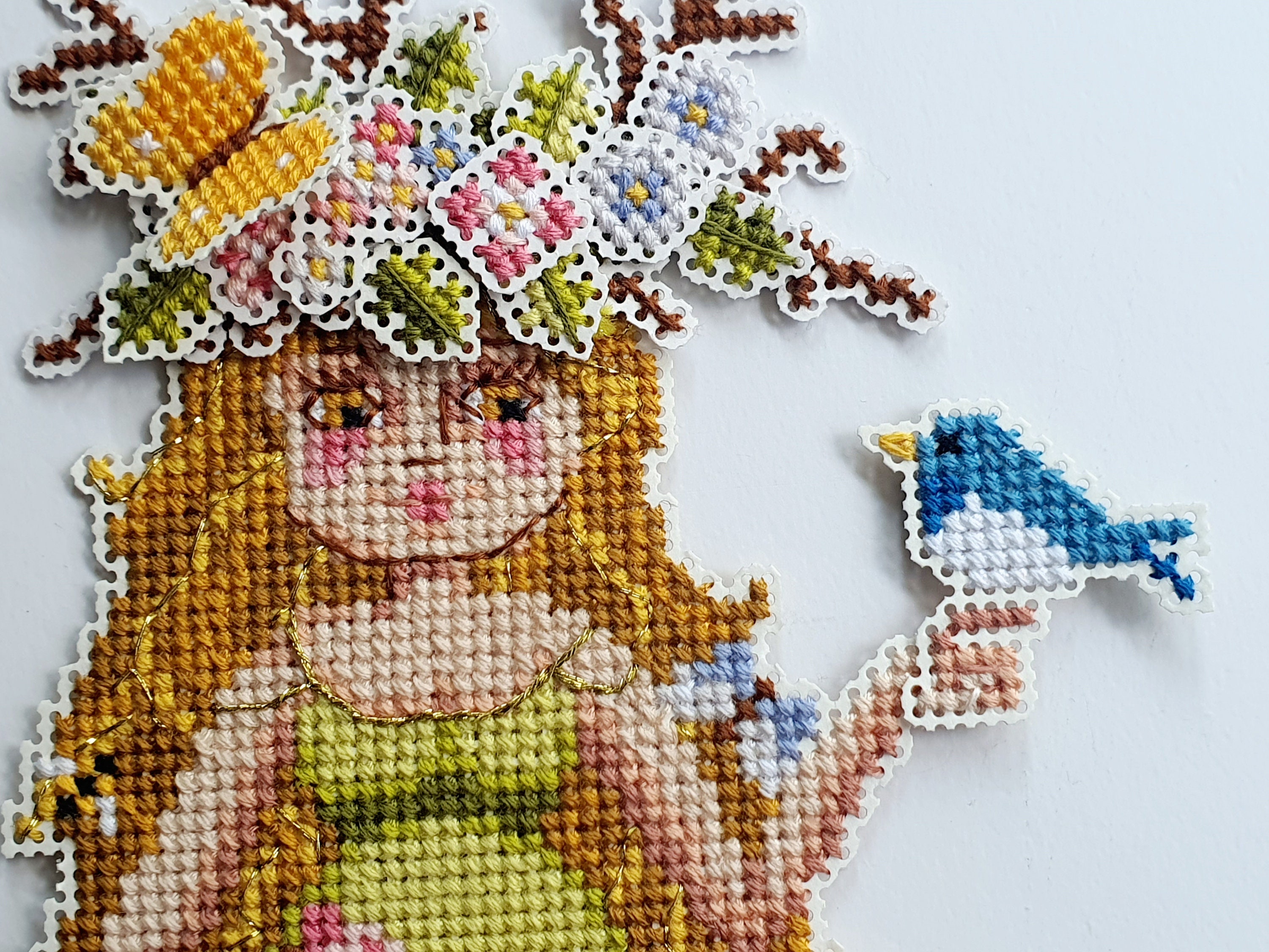 Goddess Gaia Paper Doll Cross Stitch Pattern, Earth Goddess Embroidery ...