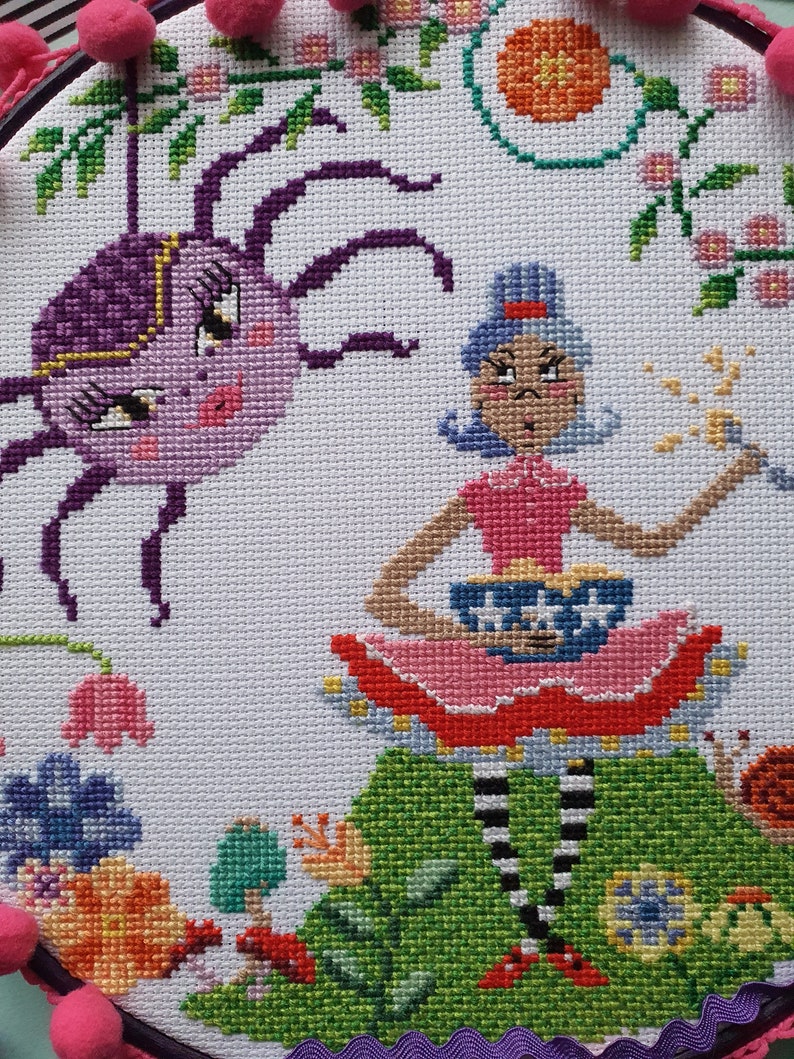 Nursery Rhyme Cross Stitch Pattern, Children's Bedroom Décor, Easy