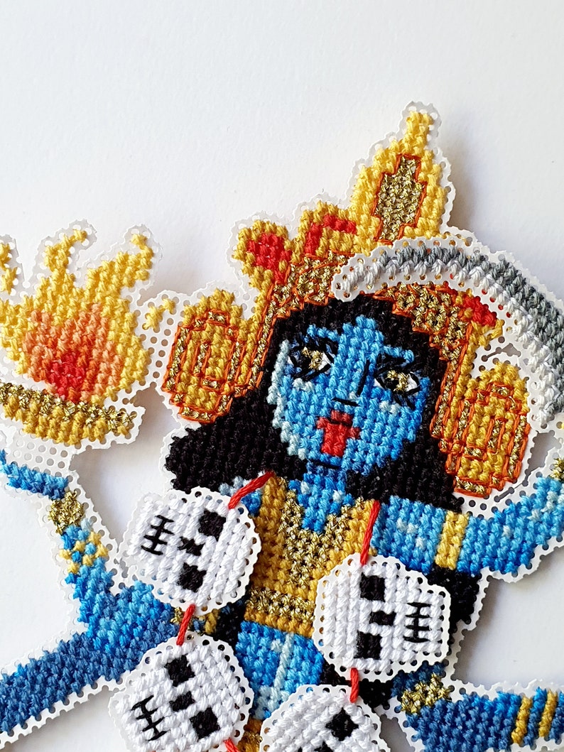 Goddess Kali Paper Doll Hindu God Cross Stitch Pattern the Etsy UK