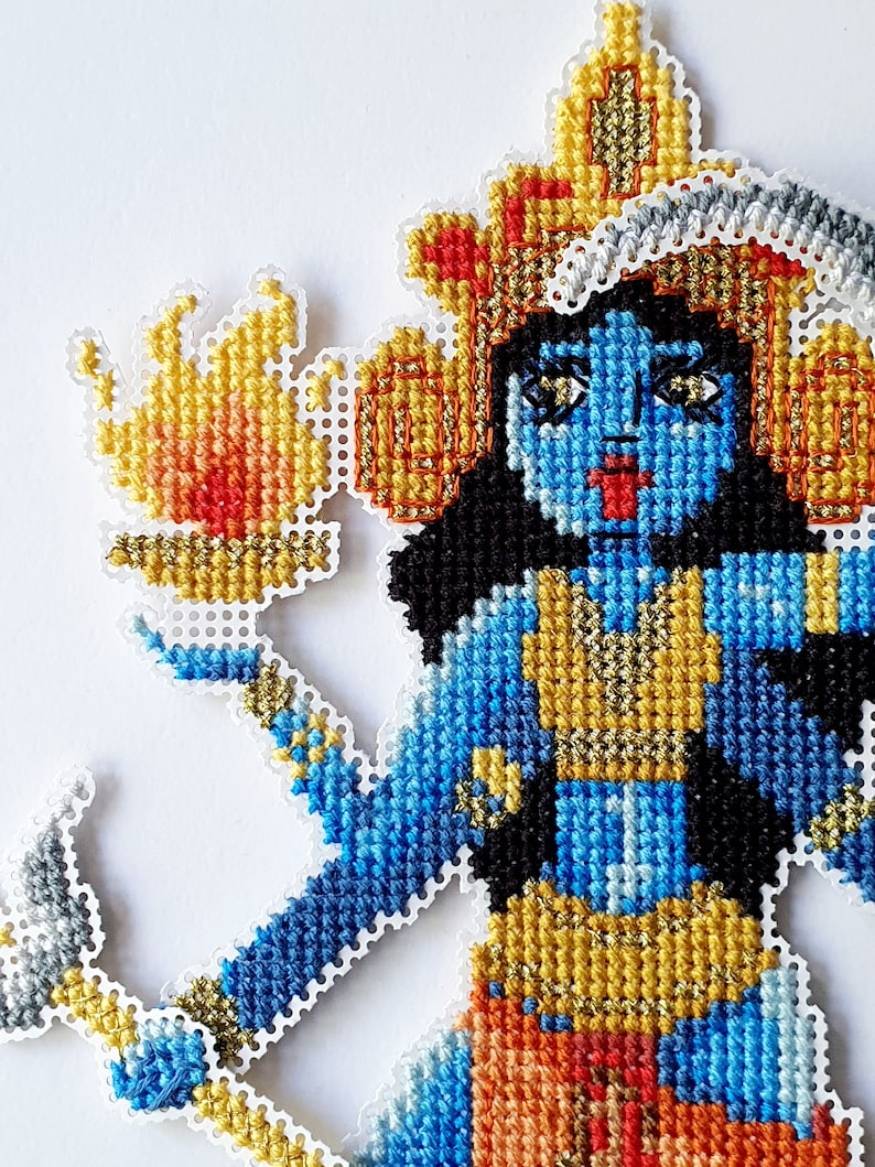 Goddess Kali Paper Doll Hindu God Cross Stitch Pattern the Etsy UK