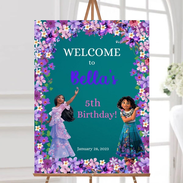 Birthday Welcome Sign I Encanto Theme Birthday Welcome Sign