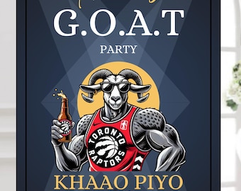 Punjabi Bakra Party Welcome Sign, Customizable Jersey, Goat Meat Party Sign, Khao Piyo Aish Karo Sign