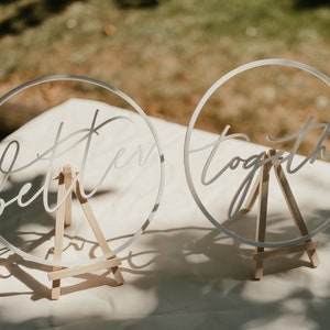 Better Together TABLETOP SIGNS, MARRIAGE Sign, Sweetheart Table, Better Together Table or Chair Church Wedding Ceremony Sign for Couples