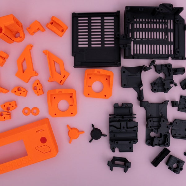 Original Prusa i3 MK3s+ Plus ABS PETG ASA Prusa Orange gedruckte Teile Printed Parts Full Set