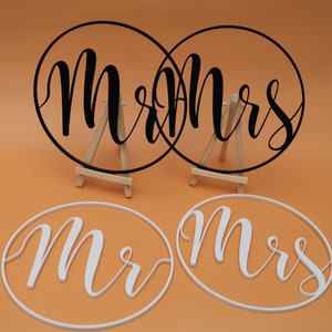 Mr Mrs tavolo decorazione sedia segno chiesa matrimonio matrimonio cerimonia sposa sposo matrimonio altare