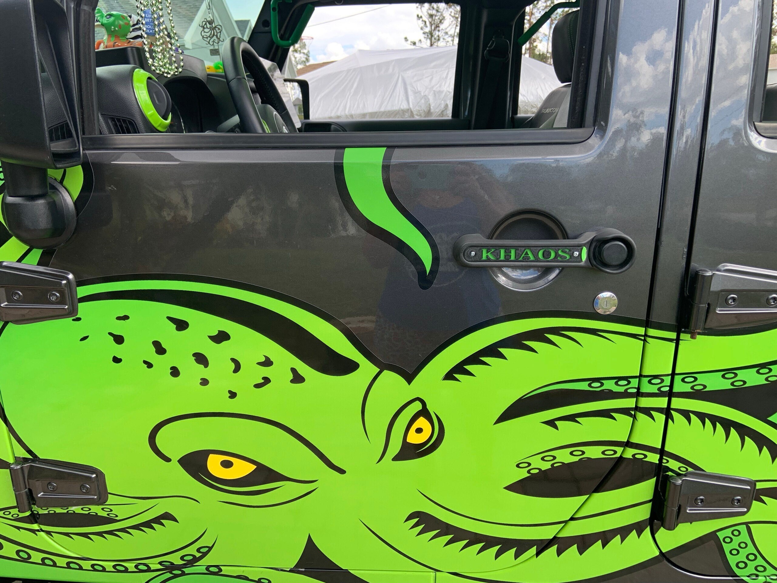 Custom Door handle inserts made to fit Jeep Wranglers from 2007 to 2018 JK models