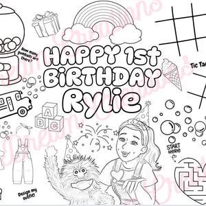 Ms. Rachel Birthday Coloring Page - Customizable with Canva
