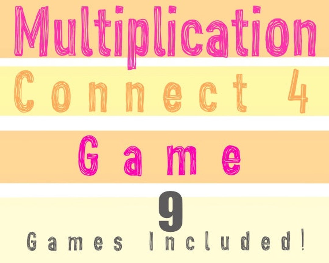 Multiplication Game Connect 4 Math Activity - Etsy