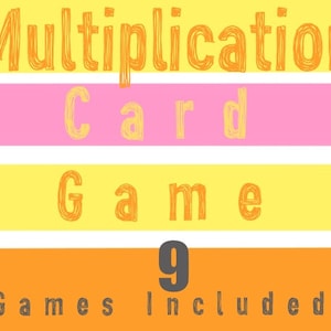 Multiplication Game Printable Math Game