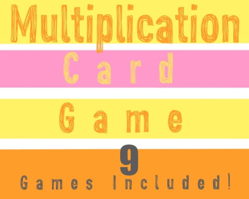 Multiplication Game Printable Math Game Etsy