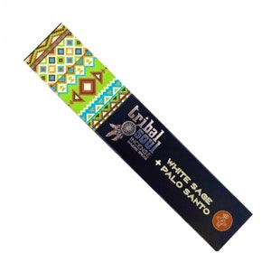White Sage and Palo Santo Incense Sticks | Tribal Soul – Smudge for Cleansing and Meditation