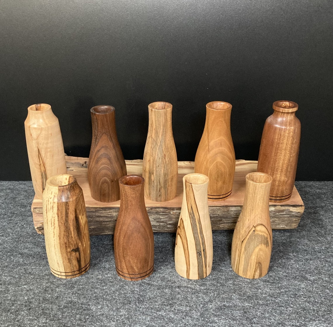 Wood Vase Hand Turned Wooden Vase Twig Pot Etsy