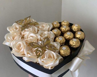 Chocolate with roses